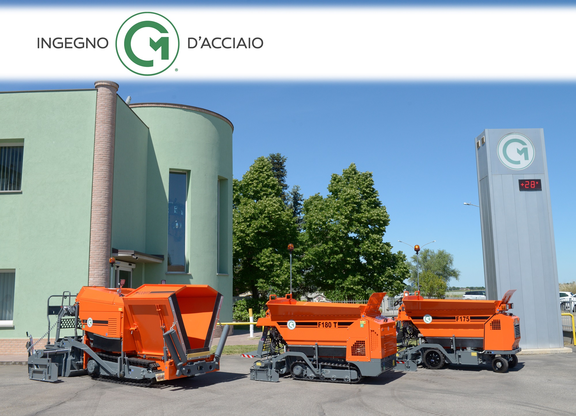 The pavers made by the Italian company CM will take part in the Asphaltica showcase