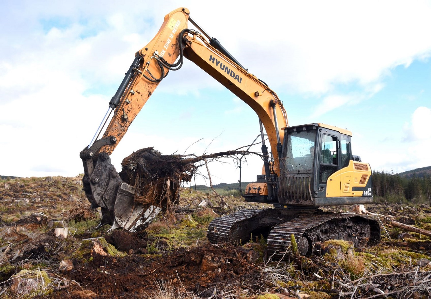 Carron Valley Plant chooses Hyundai High-Walkers for tough forestry tasks