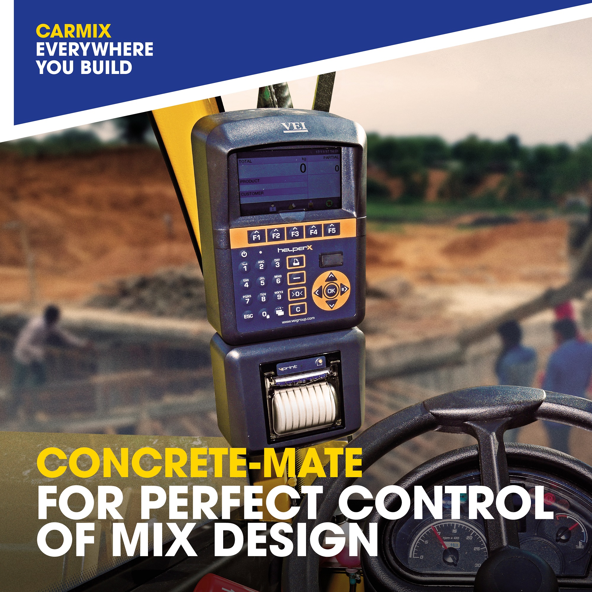 Concrete-Mate, the electronic weighing system by Carmix